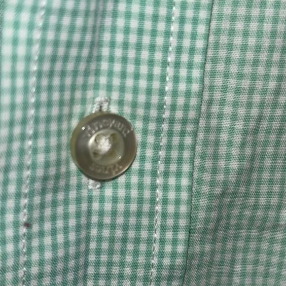 vineyard vines whale shirt mens large plaid green white long sleeve button shirt - Picture 9 of 11